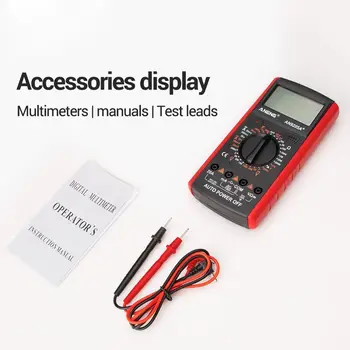 AN9205A+ LCD Skaitmeninis Multimetras Voltmeter Ammeter Atsparumas Testeris Stabdžių-sudeginti