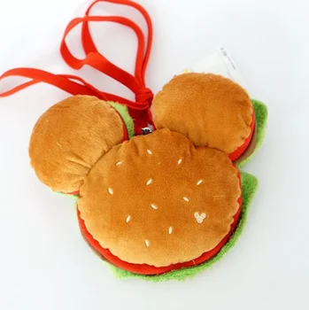 Mickey Hamburger galvos, pečių Maišą Monetų krepšys telefono krepšys, Piniginė Pliušinis Žaislas 