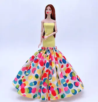 Aukštos klasės vestuvinė suknelė barbie originalo lėlės Aprangą, drabužius, 1/6 bjd doll suknelė princesė Šalies Elegantiškas Suknelės, Priedai Žaislas 