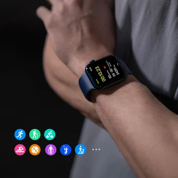 2021 KIWITIME IWO D7 Pro Smart Žiūrėti Serija 7 44mm Infinity Fitneso Apyrankę Širdies ritmo Monitorius Smartwatch Vyrams, Moterims Android