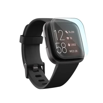 Screen Protector Filmas, Fitbit Versa2 Žiūrėti 9H Sprogimų LCD HD TPU Visą Klijai Minkštas Smartwatch Apsaugoti Plėvele Padengti