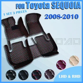 Automobilių kilimėliai Toyota SEQUOIA（Septynios Sėdimos vietos）2008 2009 2010 Custom auto pėdų Pagalvėlės automobilių kilimų dangtis