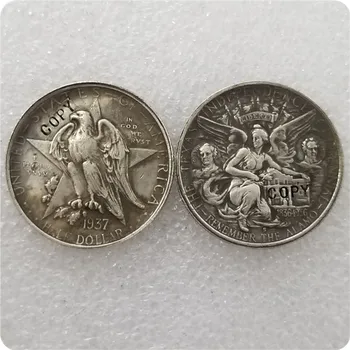 Antikvariniai sidabro JAV 1934-1938 TEXAS Atminimo Pusę Dolerio MONETŲ KOPIJOS 