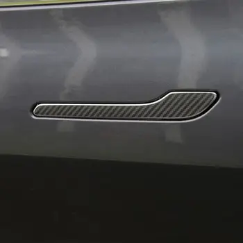4Pcs Automobilių rutulio formos rankena Raštas Lipdukas Durų Rankena Wrap Padengti tesla Model 3 Rinkinys 