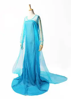 Mėlyna Bling Sniego Karalienė Suaugusių Moterų Lady Šalis Dress Kostiumai, Seksualus Suknelės 