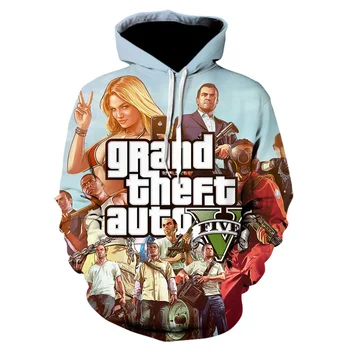 2020New Atvykimo Grand Theft Auto V (GTA Žiūrėti Šuo 3d spausdinimo Vyrų Hoodies GTA5 Striukes, Marškinėlius Vyrų Hip-Hop Žaidimas R Star Hoodie