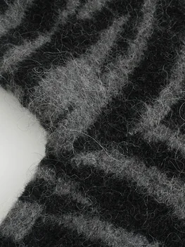 Moterų 2021 za mados gyvūnų spausdinti elastiniai megztiniai megztinis džemperis 