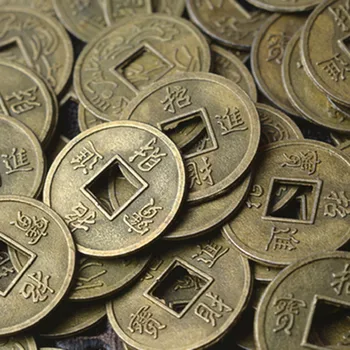 Antikvariniai Likimo Pinigų Monetos Sėkmės, Likimo Turto Kinų Feng Shui Pasisekė Ching/Senovinės Monetos, Nustatyti Švietimo Dešimt Imperatoriai 