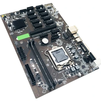 B250 BTC Miner CPU Plokštė 12 Vaizdo Kortelių Lizdai VGA DVI Paremti LGA 1151 DDR4 Sodimm SATA 3.0, USB 3.0 Mažai Energijos