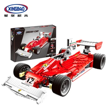 Xingabo 03023 high-tech Serijos Lenktynių Automobilių Formulė Automobilio Modelio Ferrari modelių Kūrimo Rinkinys, Kaupimas Blokai Žaislai Vaikams