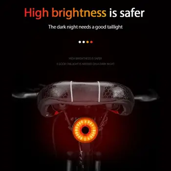 Kalnų dviratis indukcijos šviesos naktį jojimo kelių dviratį USB įkrovimą, dviračių Reikmenys, Dviračių uodegos šviesos smart uodegos šviesos