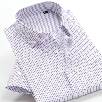 Nauja vasaros vyriški trumparankoviai dryžuotas marškinėliai vyriški biuro verslo atsitiktinis oficialią dėvėti marškinėliai prekės ženklo drabužių dydį, 8XL 9XL10X 