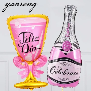 Vyno Butelio Šampano Vestuvių Balionai Valentino Diena Kūdikių Dušas, Nauji metai, Gimtadienis Globos Dekoracijos 