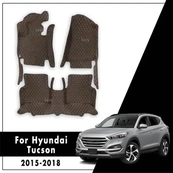 Automobilio Grindų Kilimėliai Hyundai Tucson 3. m. 2016 m. 2017 m. 2018 m., nepralaidus Vandeniui Anti-slip Priekyje & Galiniai 3D Auto Kilimai, Interjero Kilimėliai 