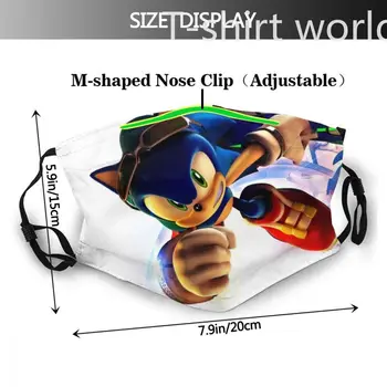 Sonic Dizaino Unisex Dulkėms Kaukė Super Smash Bros Crossover Kovos GameFacilal Masque Respiratorius Su Filtrais