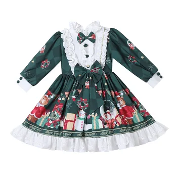 Rudenį, Žiemą Vaikas Paaugliams Kawaii Lolita Tarnaitė Suknelė Ilgomis Rankovėmis Kostiumas Prarasti Naujų Gėlių Princesė Originalią Suknelę, Karšto Kalėdų 