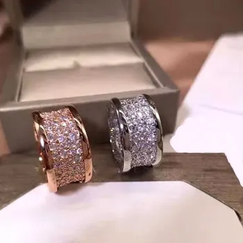 Klasikinis moterų sužadėtuvių žiedas, miniatiūrinės etikete, originalus, 1:1, prabangus apdailos, aukštos kokybės, vestuvių papuošalai 