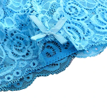 Moterims Gėlių Nėrinių Kelnaitės Vidurio Pakilti Trumpikės Oro Pralaidumas Tuščiaviduriai Ruožas Seksualus Bikini Underwear Prieinami 6 Skirtingų Spalvų 