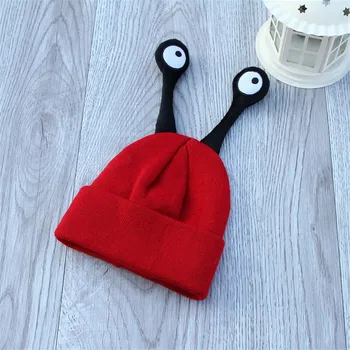 žiemos vabzdžių akis vilnos kepurės rudenį megzti vaikams, kepurės vaikams skullies beanies mielas naujovė kūdikių skrybėlę