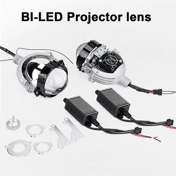 Projektoriaus Objektyvas Universalus 3,0 colių Led Angel eyes Bi-LED Projektorius lęšiai Vairavimo Šviesos DRL H4, H7 9005 9006 Automobilio Modifikavimas Stilius