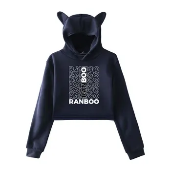 Ranboo Merch Hoodies Palaidinės Mergaitėms Kačių Ausų Pasėlių Viršuje Hoodie Jaunimo Streetwear Svajonė DĮR 