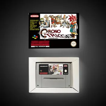 Chrono Trigger - EUR Versija RPG Žaidimo Kortelės Baterija Išsaugoti Su Mažmeninės Langelyje 