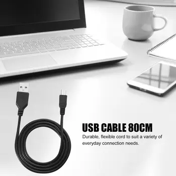Greitųjų 80cm USB 2.0 Male A-Mini B 5-pin Įkrovimo Kabelis, Skirtas Skaitmeninių Kamerų Karšto keitimu, Įkroviklis USB Duomenų Kabeliu Juoda 