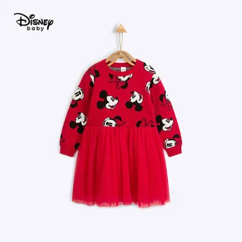 Disney Baby Girl Drabužiai Minnie Mouse Suknelė Vaikams Žiemos Suknelė Princesė Megztinis Suknelė Bamblys Mergina Suknelės Kalėdų Mergina Šalis