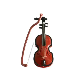 1pc Figūrėlės Plastiko Mini Smuikas Lėlių Amatų Dirbtiniai Muzikos instrumentų Kolekcija Dekoratyviniai Papuošalai Modelis 