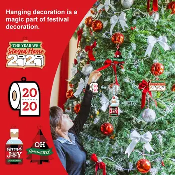 2020 Kalėdų Papuošalai Tualetinio Popieriaus, Medžio Apdaila Linksmas, Juokingas Kalėdų Dekoracijos Krizės Pakabukas Naujųjų Metų Dovana Navidad Mielas 